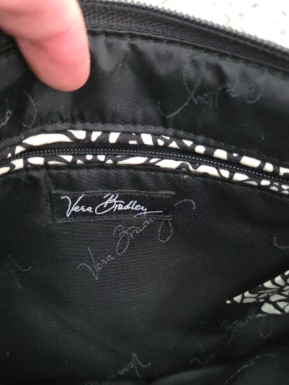 Vera Bradley Black Quilted Mini Shoulder Bag
